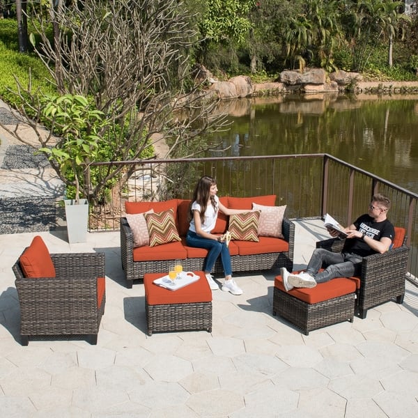 Ovios Patio Furniture Outdoor Sets High Back Wicker Ovios Patio Furniture Outdoor
