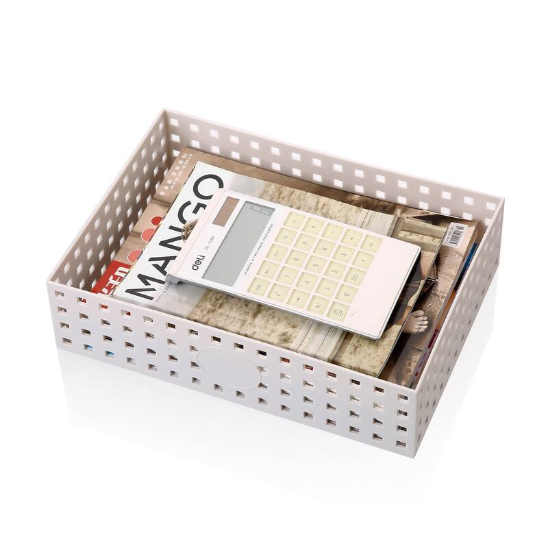 Ybm Home Plastic Shelf Storage Baskets for Storing Household Items