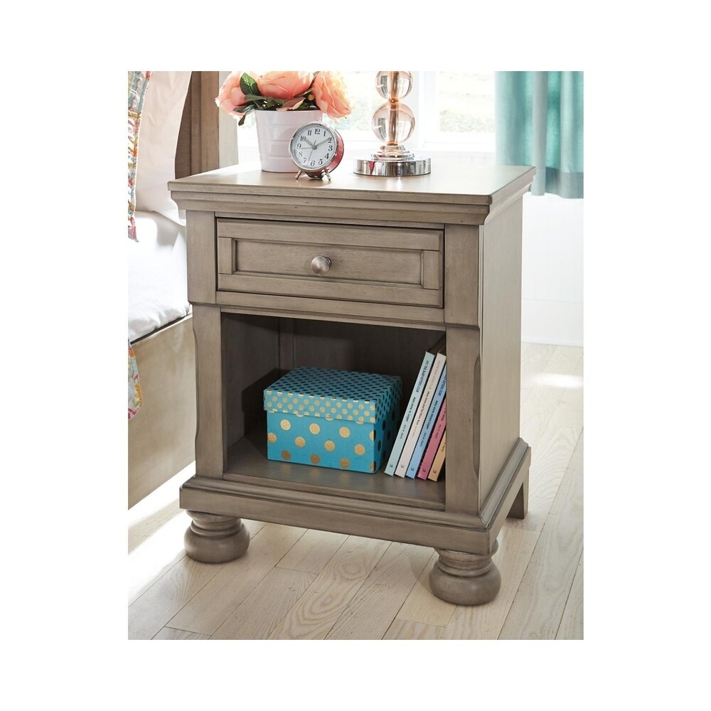 ashley black nightstand