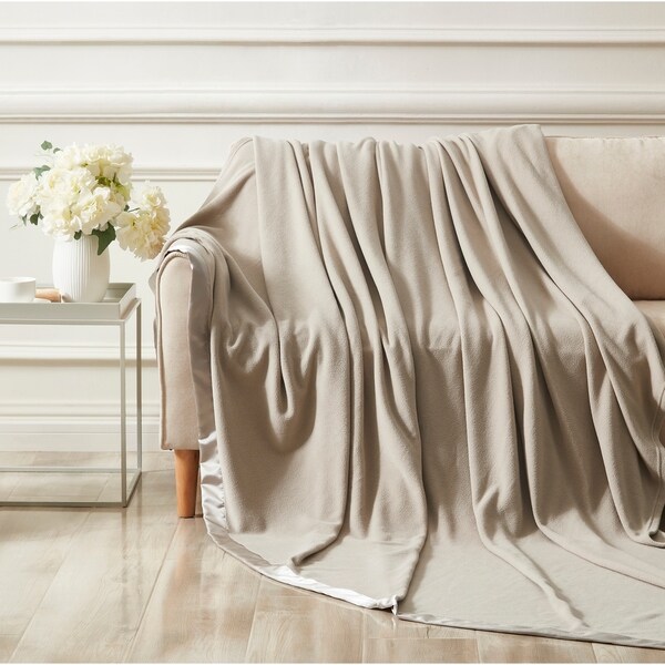 Microfleece Blanket with Satin Binding On Sale Overstock 30893235