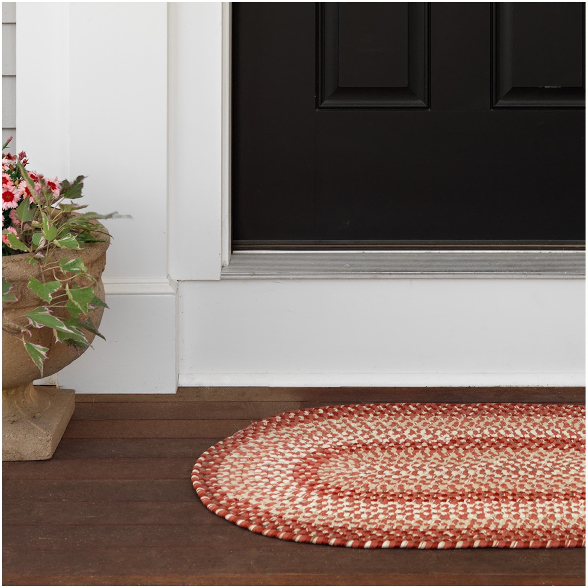Colonial Mills Braided Doormat, Sunbrella Fabric, 3 Sizes & 4