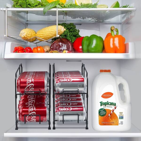 2-Tier Soda Rack - Black - Black