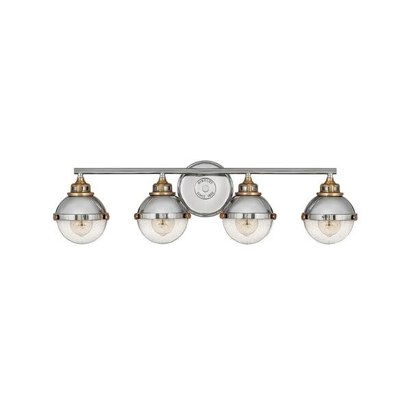 slide 1 of 1, Fletcher 4-Light Polished Nickel Vanity