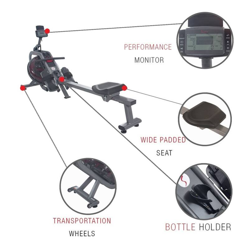 Sunny Health & Fitness Phantom Hydro Water Rowing Machine - SF-RW5910