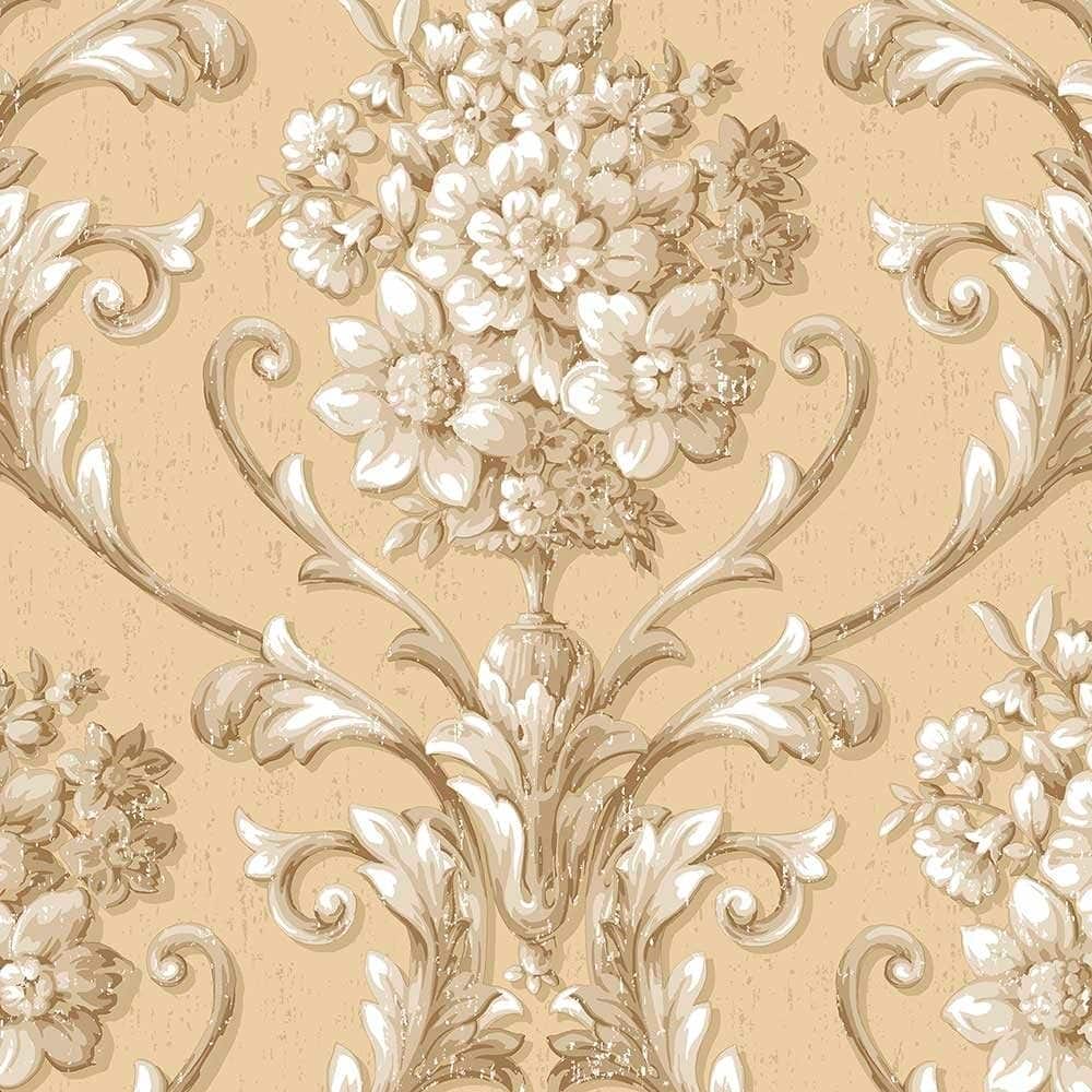 Floral Damask Wallpaper