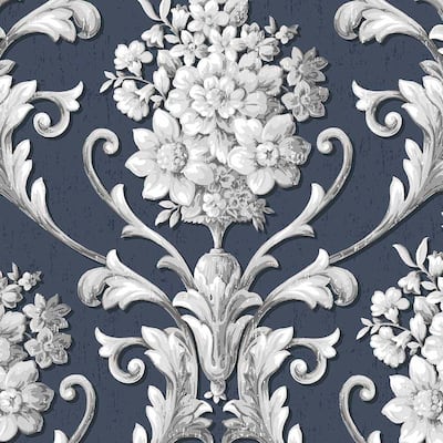 Floral Damask Wallpaper