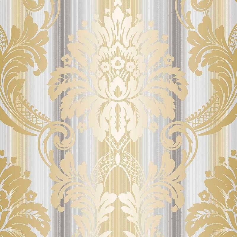 String Damask Wallpaper