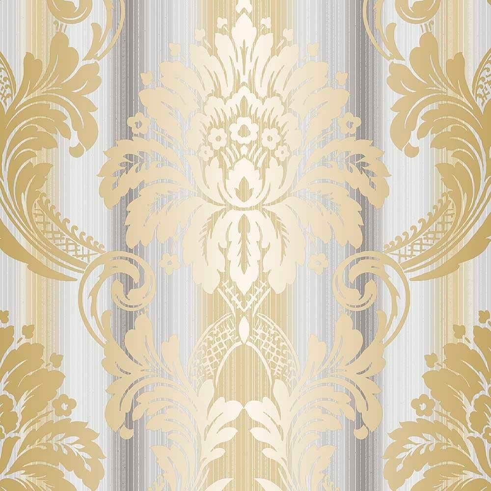 String Damask Wallpaper