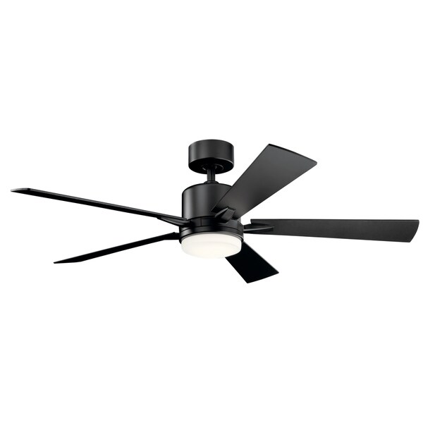 Kichler Lighting Lucian 52-inch LED Ceiling Fan Satin Black - Overstock