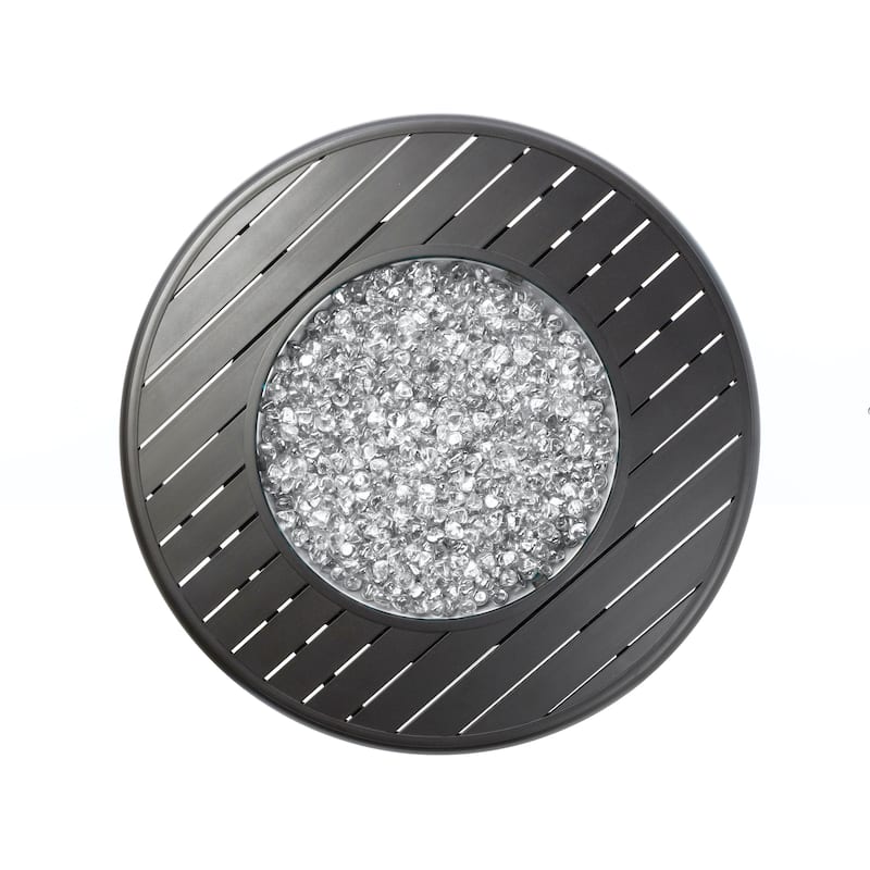 Bay Ridge 36" Round Cast Aluminum Outdoor Propane Gas Fire Pit with Firebeads