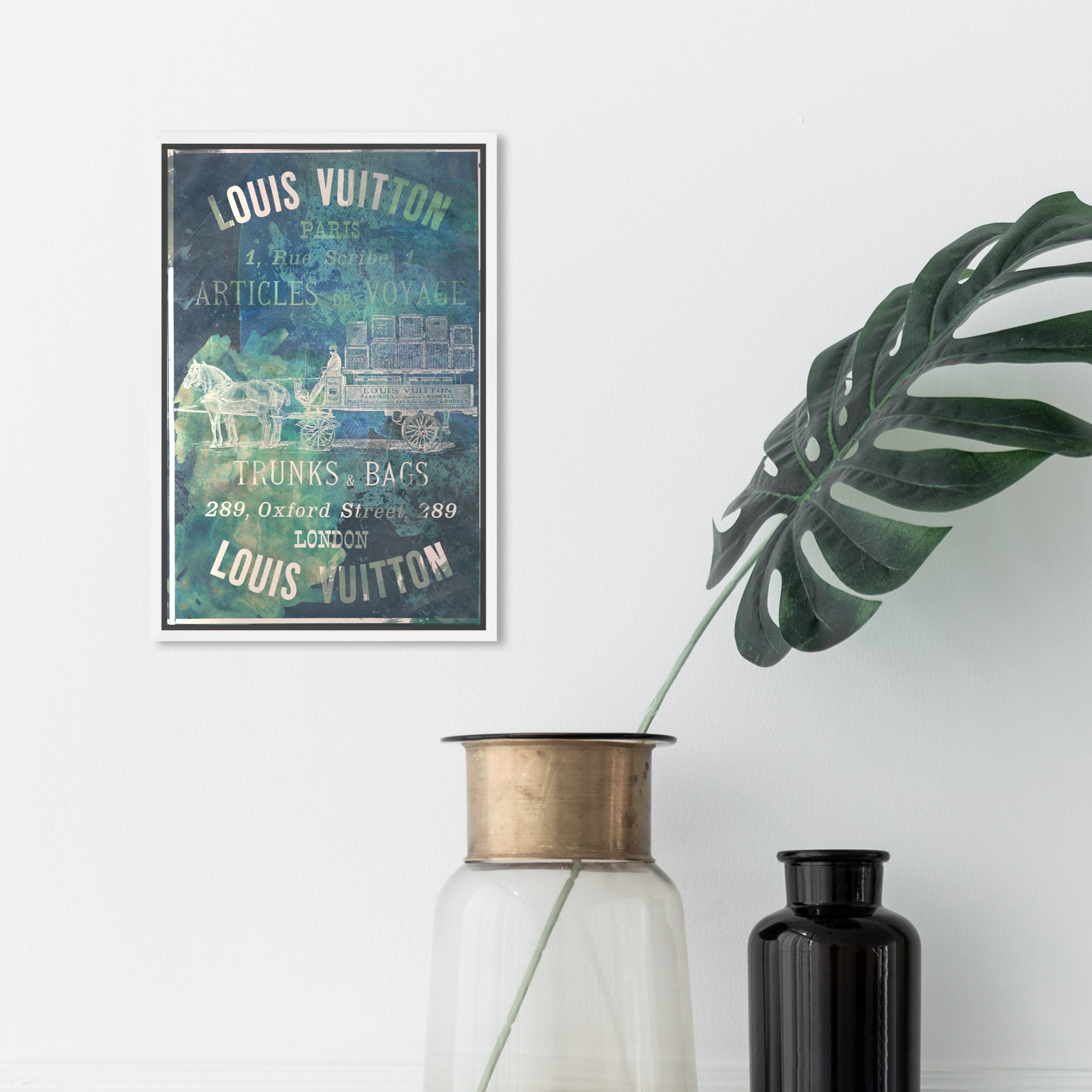 Oliver Gal Fashion and Glam Wall Art Framed Canvas Prints 'Articles on the  Water' Road Signs - Green, Blue - On Sale - Bed Bath & Beyond - 30896104