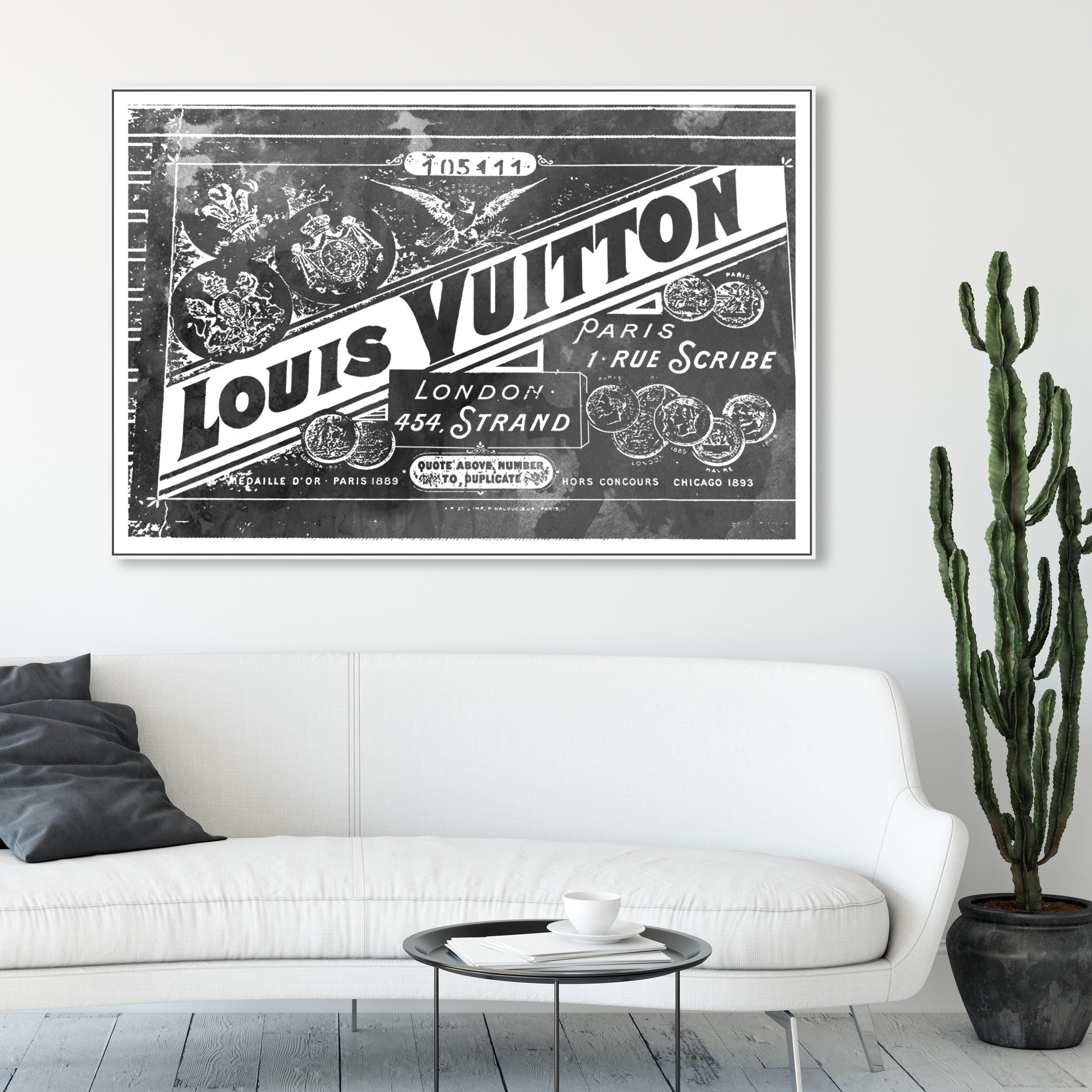 Louis Vuitton  Black and white photo wall, Black and white wall art, Black  and white picture wall