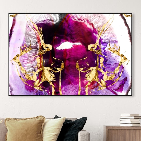 The Oliver Gal Artist Abstract， Canvas Wall Art Magenta Life