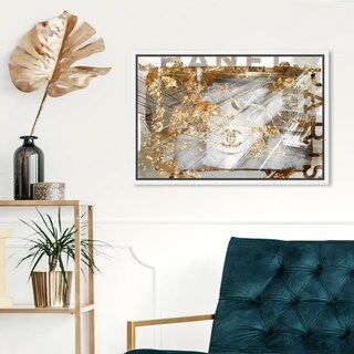 Oliver Gal 'Clear Fashion Thoughts Night' Fashion and Glam Framed Wall Art  Prints Shoes - Black, Gold - Bed Bath & Beyond - 31288720