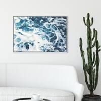  The Oliver Gal Artist Co. Nautical Framed Wall Art Canvas  Prints 'Beach Landscape Coastal Home Décor, 54 x 36, Gold, White :  Everything Else
