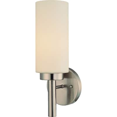 Volume Lighting 1-Light Brushed Nickel Interior Wall Sconce