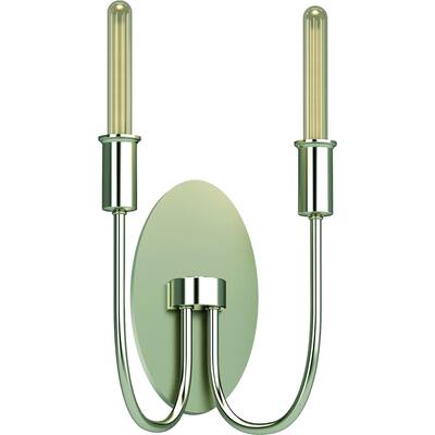 Volume Lighting Concord 2-Light Indoor Polished Nickel Wall Mount