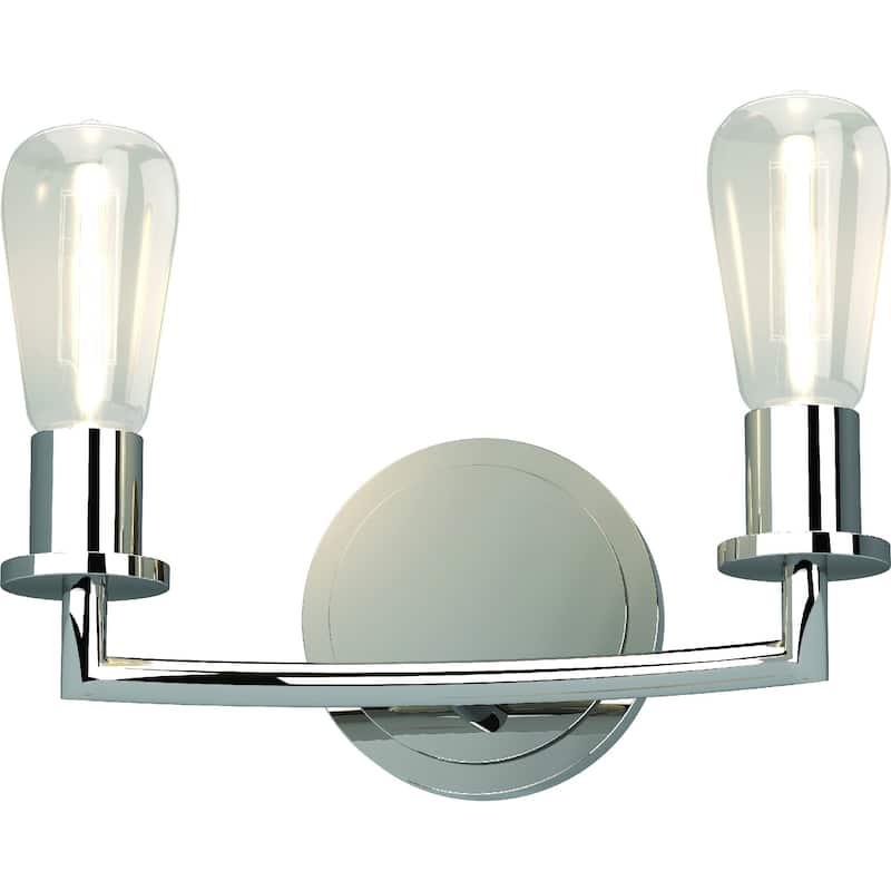Volume Lighting Sharyn 2-Light Indoor Chrome Wall Mount