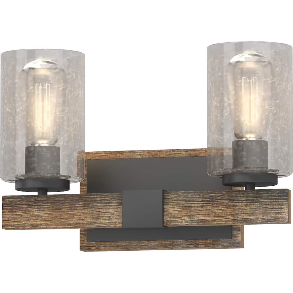 Volume Lighting 2-Light Indoor Black Walnut Wall Sconce