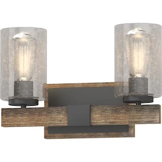Volume Lighting 2-Light Indoor Black Walnut Wall Sconce