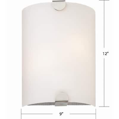 Volume Lighting 1-Light Integrated LED Brushed Nickel Wall Sconce