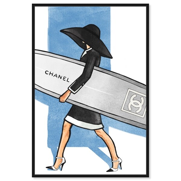 Oliver Gal 小さい 25x38cm Surfer Girl Tall キャンバスアート Oliver Gal Fashion and Glam Wall Art Framed Canvas Prints