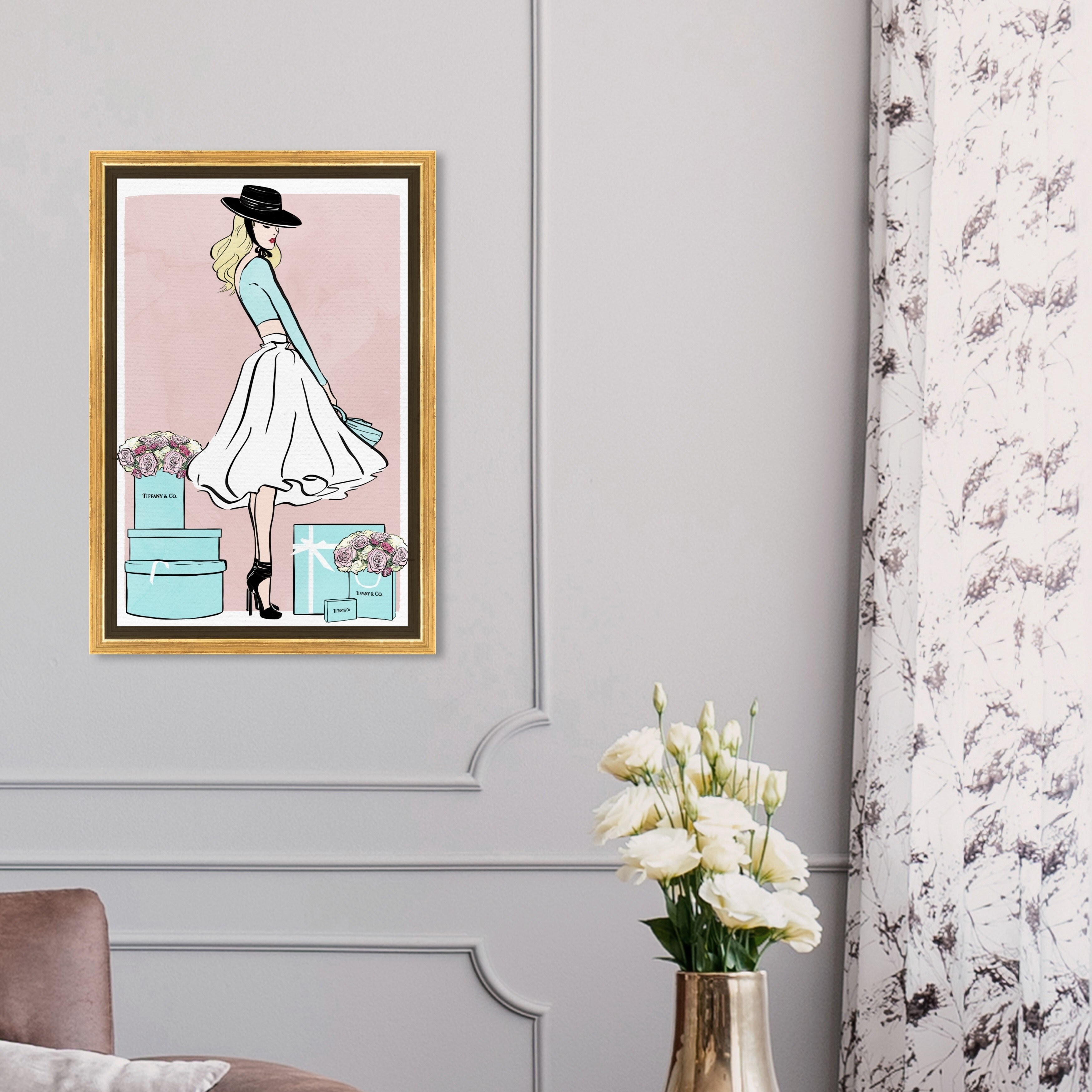 Oliver Gal 'LV Petals' Fashion and Glam Wall Art Framed Print Fashion -  Orange, Pink - Bed Bath & Beyond - 32194357