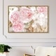 preview thumbnail 8 of 23, Oliver Gal Floral and Botanical Wall Art Framed Canvas Prints 'Basket O' Roses' Florals - Pink, Green 45 x 30 - Gold