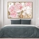 preview thumbnail 9 of 23, Oliver Gal Floral and Botanical Wall Art Framed Canvas Prints 'Basket O' Roses' Florals - Pink, Green 54 x 36 - Gold