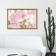 preview thumbnail 7 of 23, Oliver Gal Floral and Botanical Wall Art Framed Canvas Prints 'Basket O' Roses' Florals - Pink, Green 30 x 20 - Gold