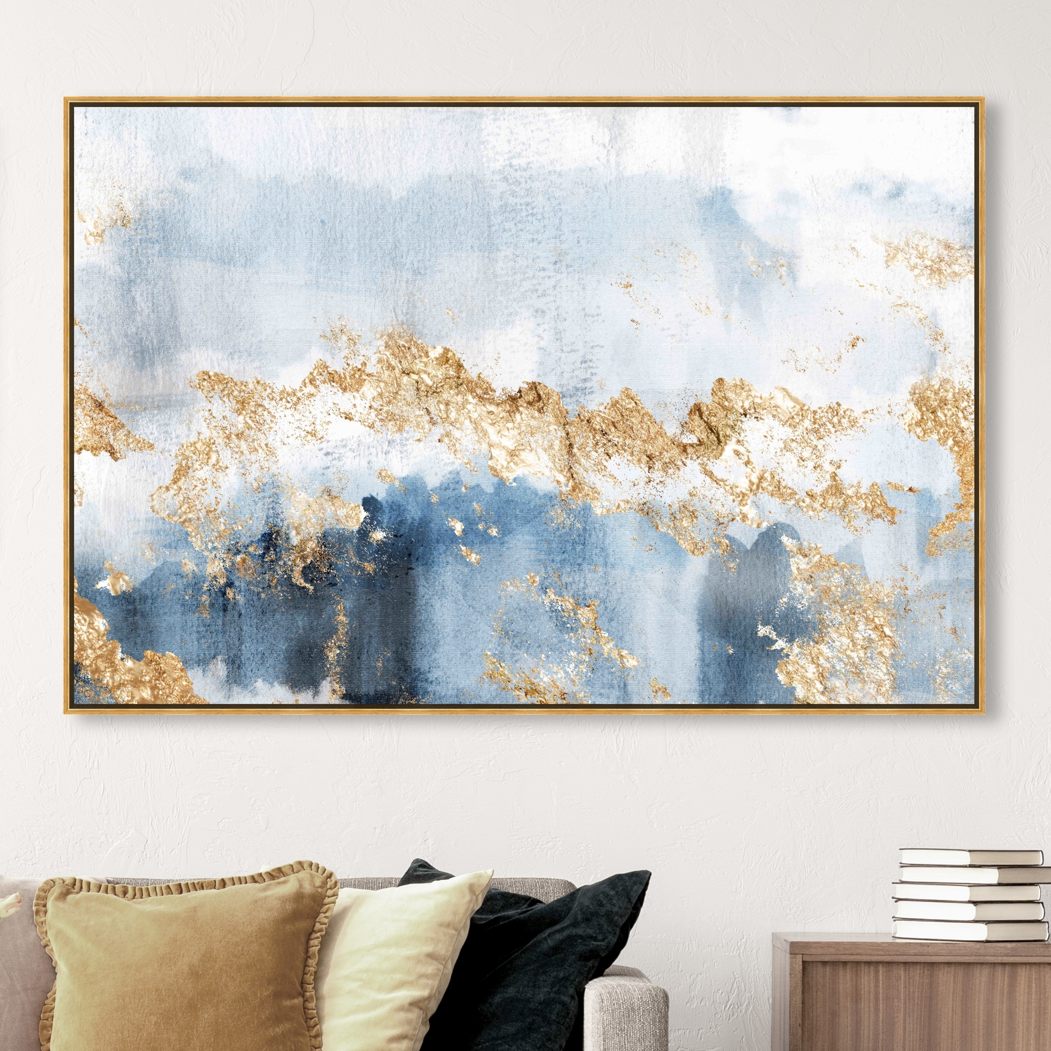 Oliver Gal 'What's On My Mind Blue' Fashion Blue Wall Art Canvas - Bed Bath  & Beyond - 33278978