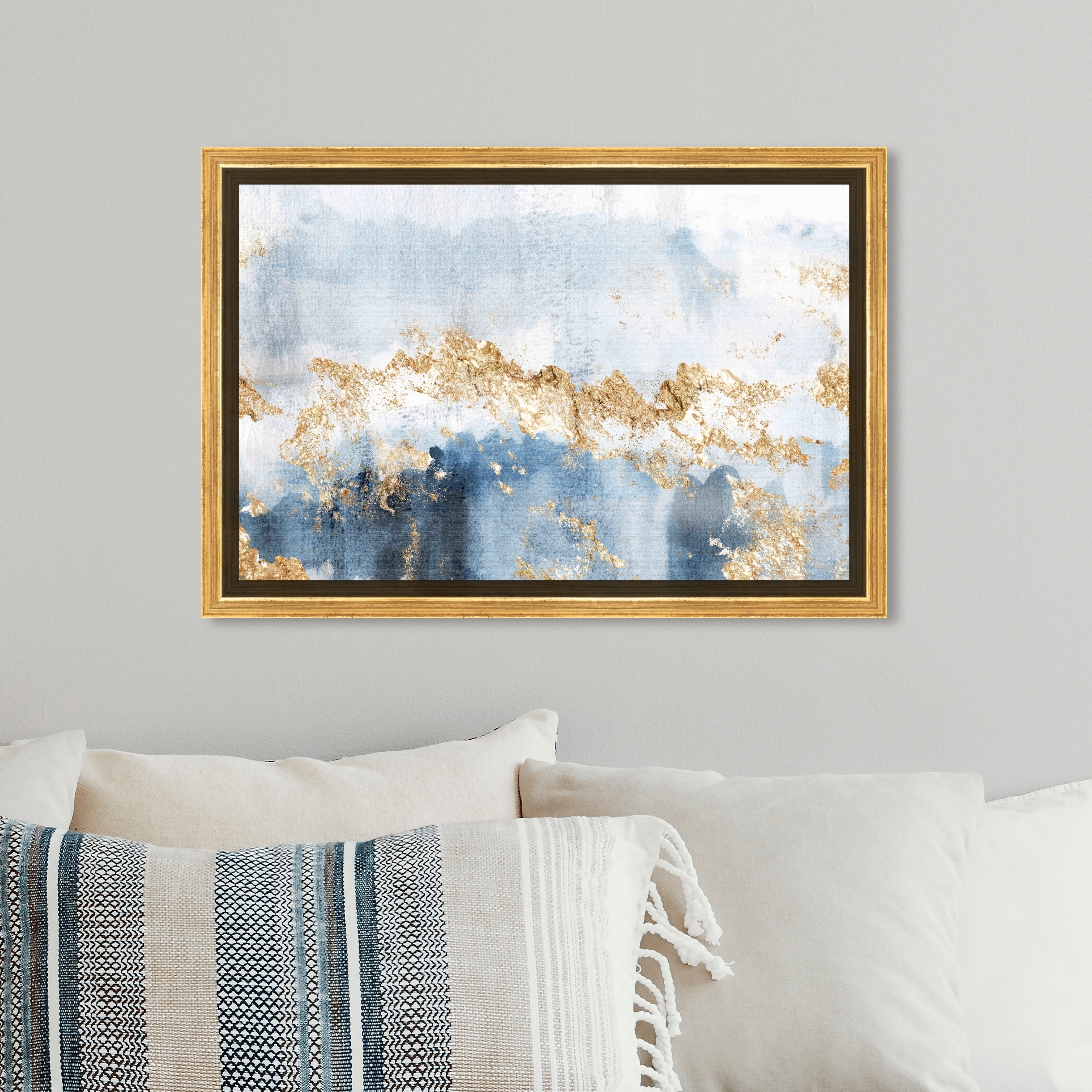 Oliver Gal 'What's On My Mind Blue' Fashion Blue Wall Art Canvas - Bed Bath  & Beyond - 33278978