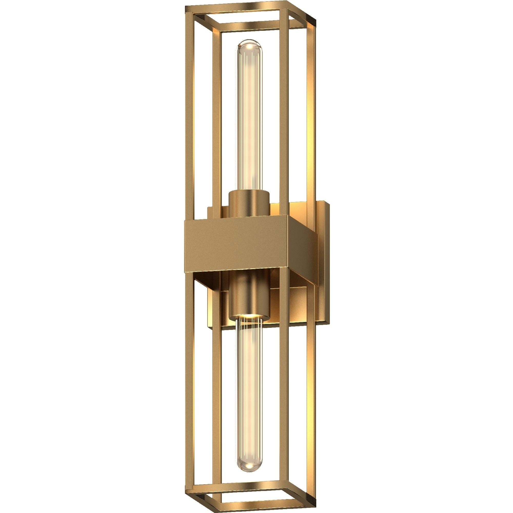 gold industrial wall light