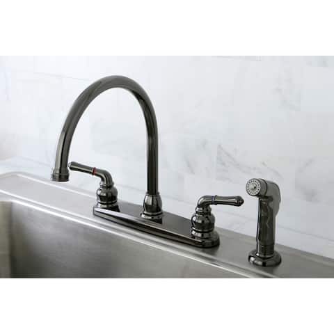 Water Onyx Centerset Kitchen Faucet in Black Stainless Steel