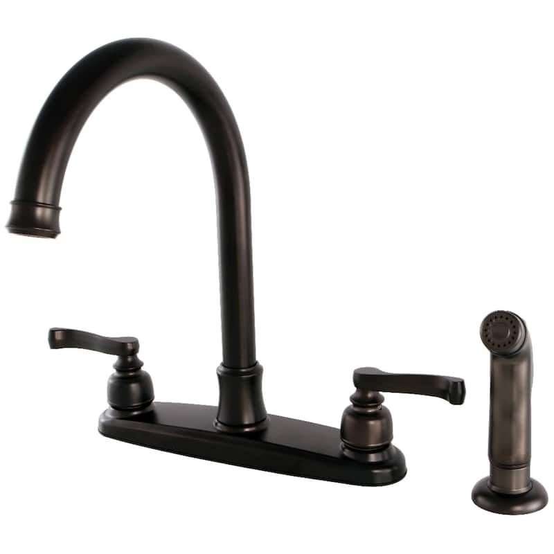 Kingston Brass Royale 8-Inch Centerset Kitchen Faucet with Sprayer