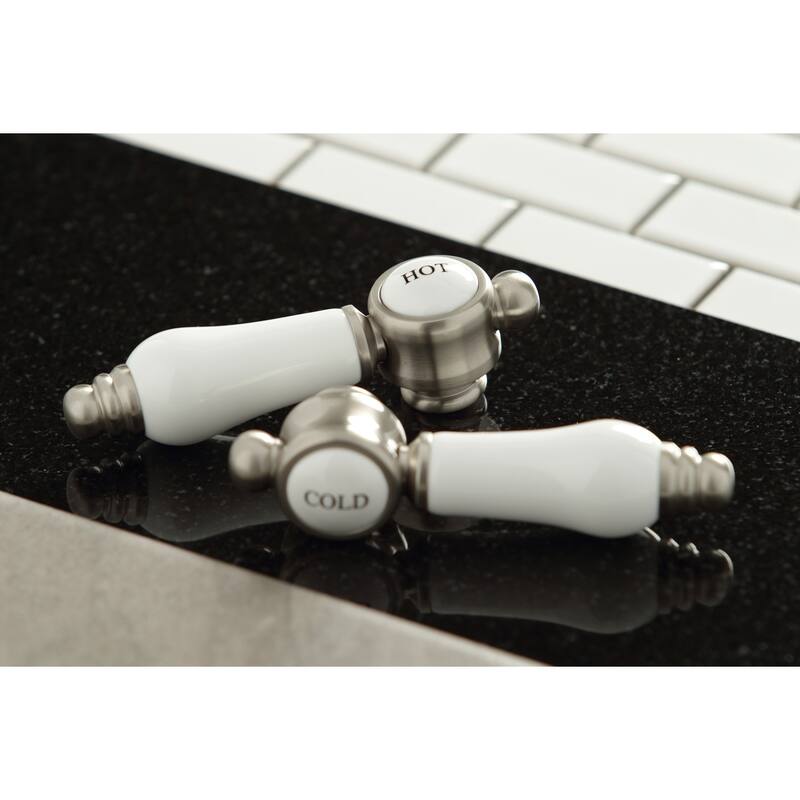 Kingston Brass Bel-Air Wall Mount Bridge Kitchen Faucet with Brass Sprayer