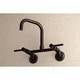 preview thumbnail 14 of 20, Kingston Brass Concord 8-Inch Adjustable Center Wall Mount Kitchen Faucet