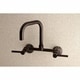 preview thumbnail 3 of 20, Kingston Brass Concord 8-Inch Adjustable Center Wall Mount Kitchen Faucet Oil Rubbed Bronze