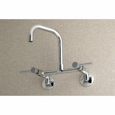 Kingston Brass Concord 8-Inch Adjustable Center Wall Mount Kitchen Faucet