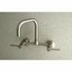 preview thumbnail 5 of 20, Kingston Brass Concord 8-Inch Adjustable Center Wall Mount Kitchen Faucet Brushed Nickel