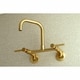 preview thumbnail 19 of 20, Kingston Brass Concord 8-Inch Adjustable Center Wall Mount Kitchen Faucet