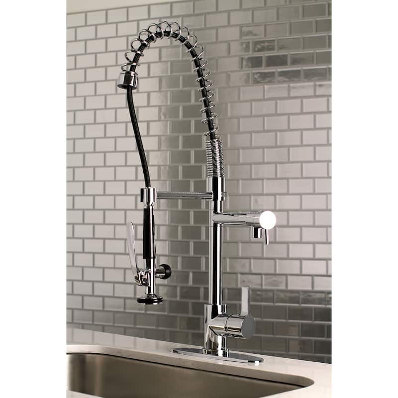 Continental Single-Handle Pre-Rinse Kitchen Faucet - Polished Chrome