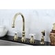 preview thumbnail 11 of 23, Governor Widespread Kitchen Faucet with Brass Sprayer