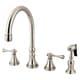 preview thumbnail 21 of 23, Governor Widespread Kitchen Faucet with Brass Sprayer