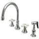 preview thumbnail 8 of 23, Governor Widespread Kitchen Faucet with Brass Sprayer