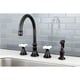 preview thumbnail 3 of 23, Governor Widespread Kitchen Faucet with Brass Sprayer Oil Rubbed Bronze