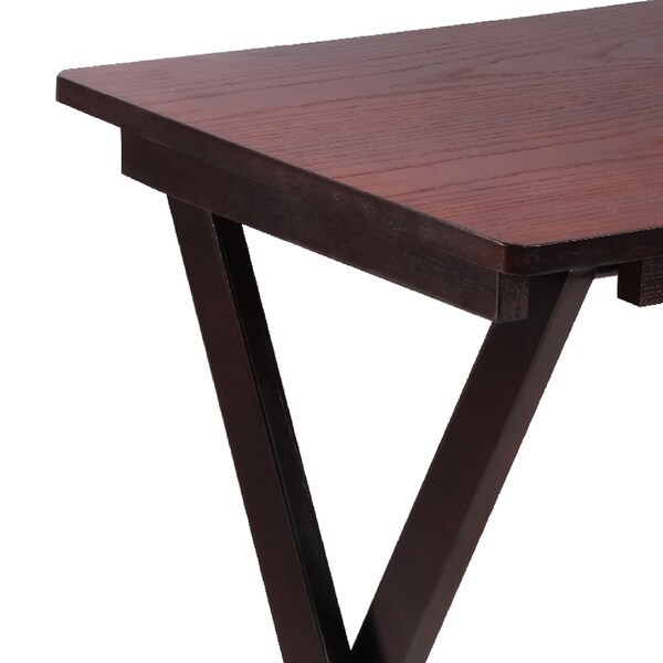 dark wood folding table