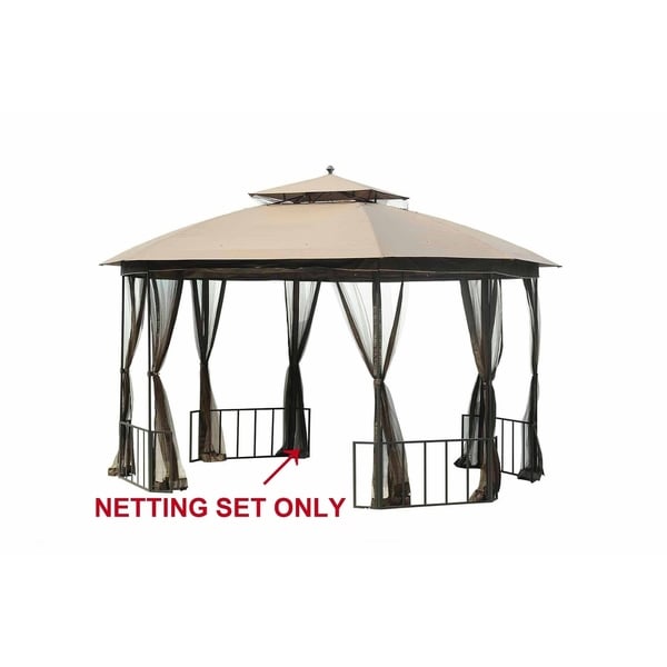 Sunjoy Replacement Mosquito Netting for Catalina Gazebo (11'x13') L-GZ660PST-D