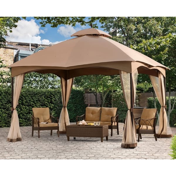 Sunjoy Replacement Canopy for Bellagio Gazebo (10'X12') L-GZ933PST ...