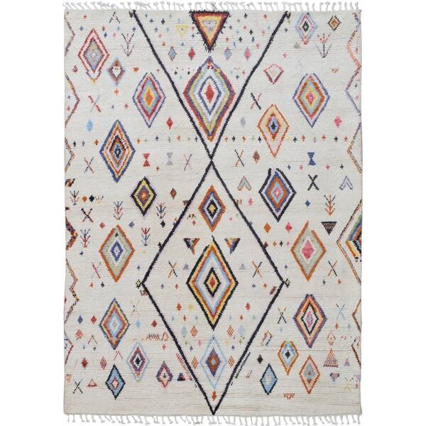 Shop Tribal South Western Ivory Moroccan Home Decor Area Rug Handmade 5 11 X 9 3 On Sale Overstock 30899152
